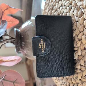 Coach Medium Corner Zip Wallet Gold/Black